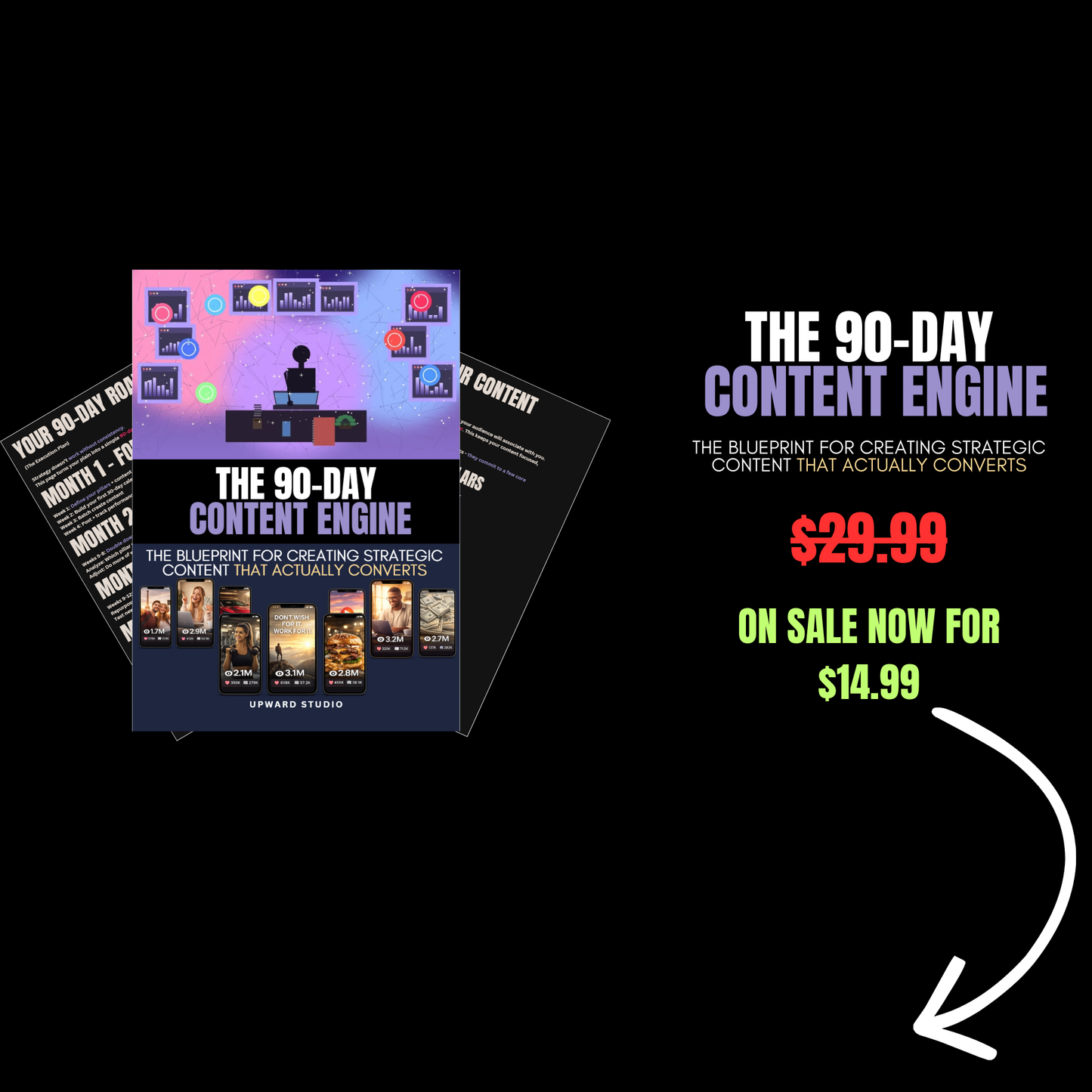 Social media content planner ebook for creators – The 90-Day Content Engine digital guide